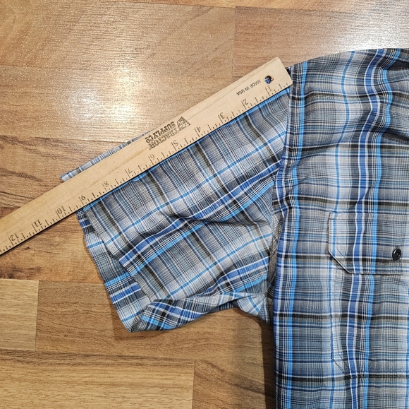 KÜHL Eluxor Ionik Plaid Button Shirt Mens XL Blue Gray Outdoor - Picture 8 of 9